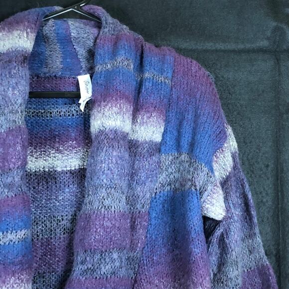 Aeropostale Womens Sweater Multicolored Open Front Cardigan Wool Blend Medium - Picture 5 of 12
